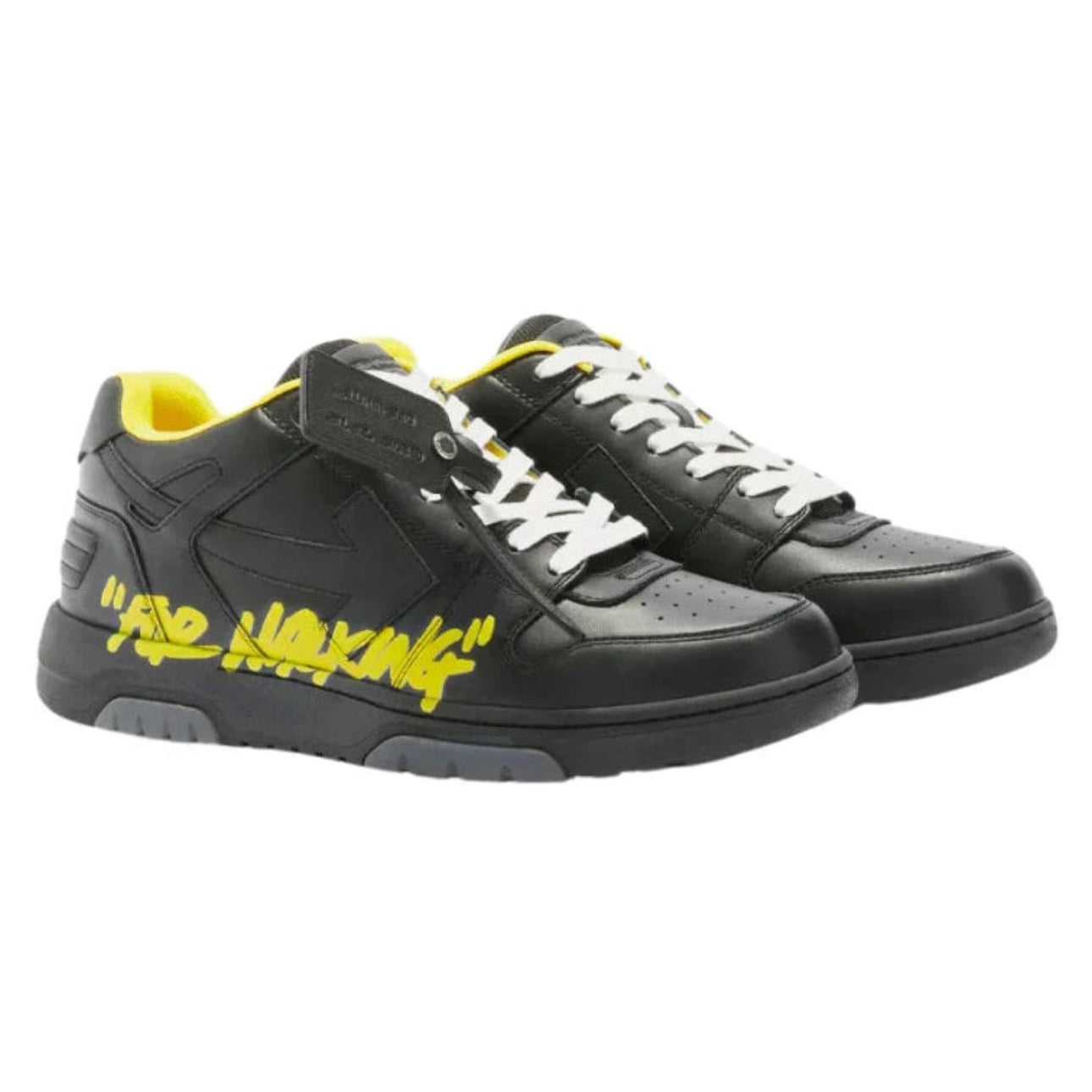 OFF-WHITE Out Of Office “ooo” Low Tops For Walking Black Yellow