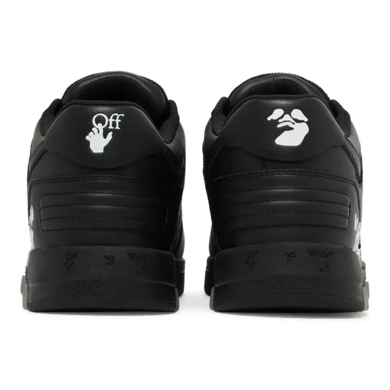 OFF-WHITE Out Of Office OOO For Walking Low Tops – Black White