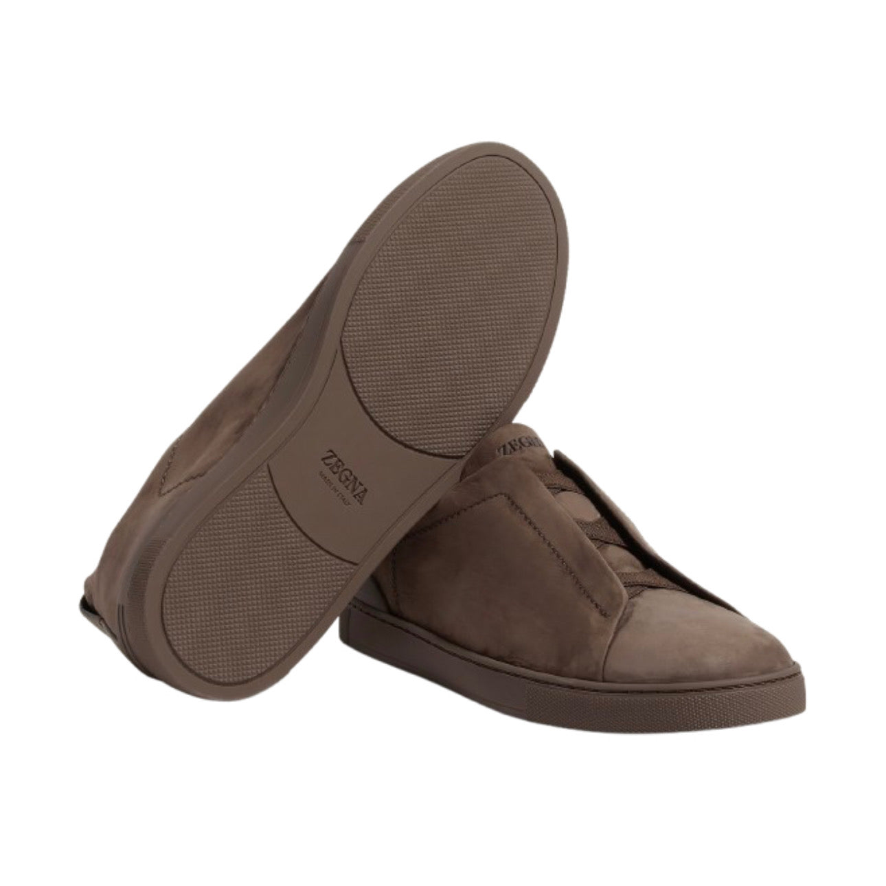 DARK TAUPE TRIPLE STITCH™ SECONDSKIN NUBUCK SNEAKERS Dark Taupe