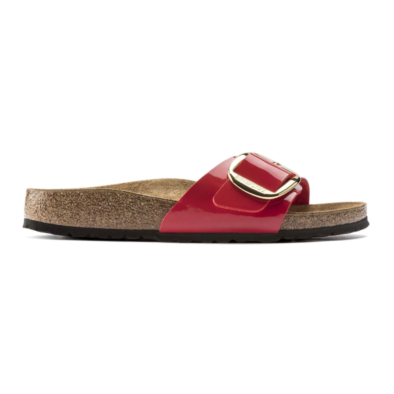 Birkenstock Madrid Big Buckle Birko-Flor Patent Cherry