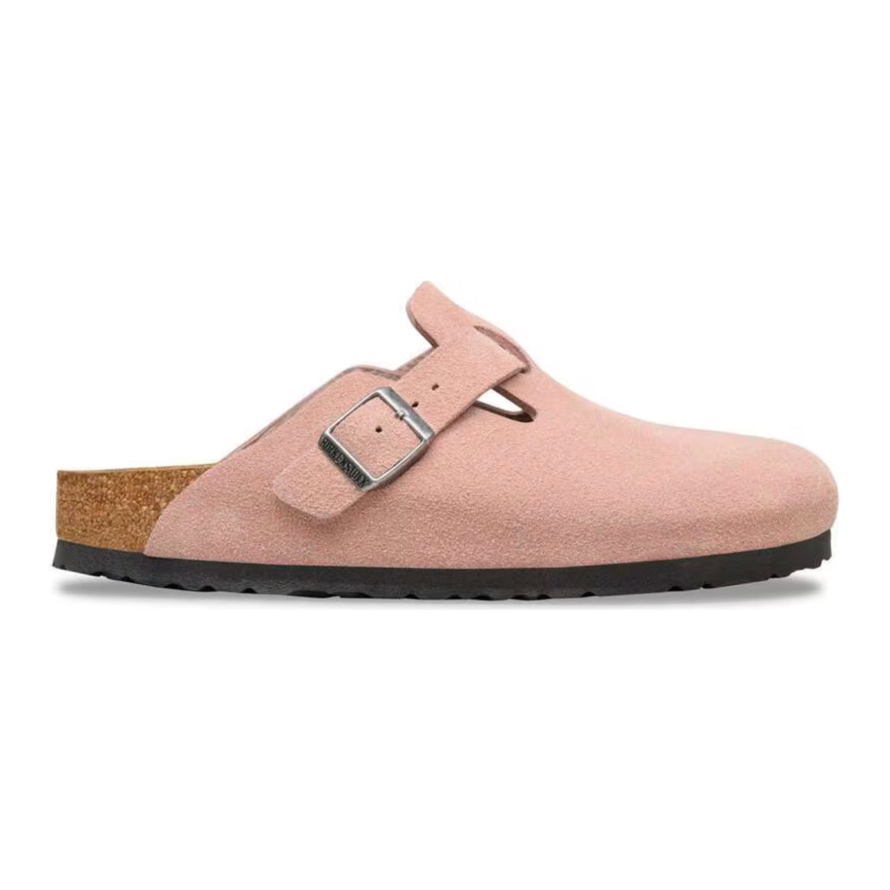 Birkenstock Boston Soft Footbed Suede Leather Antique Pink Clay