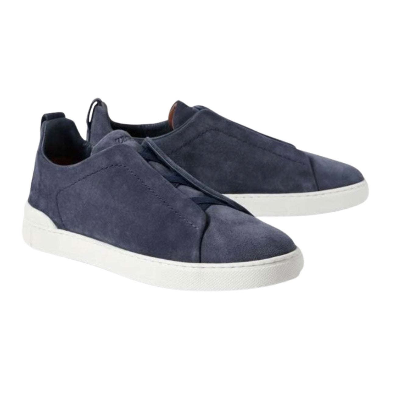Zegna Grey Mélange Suede Triple Stitch™️ Sneakers