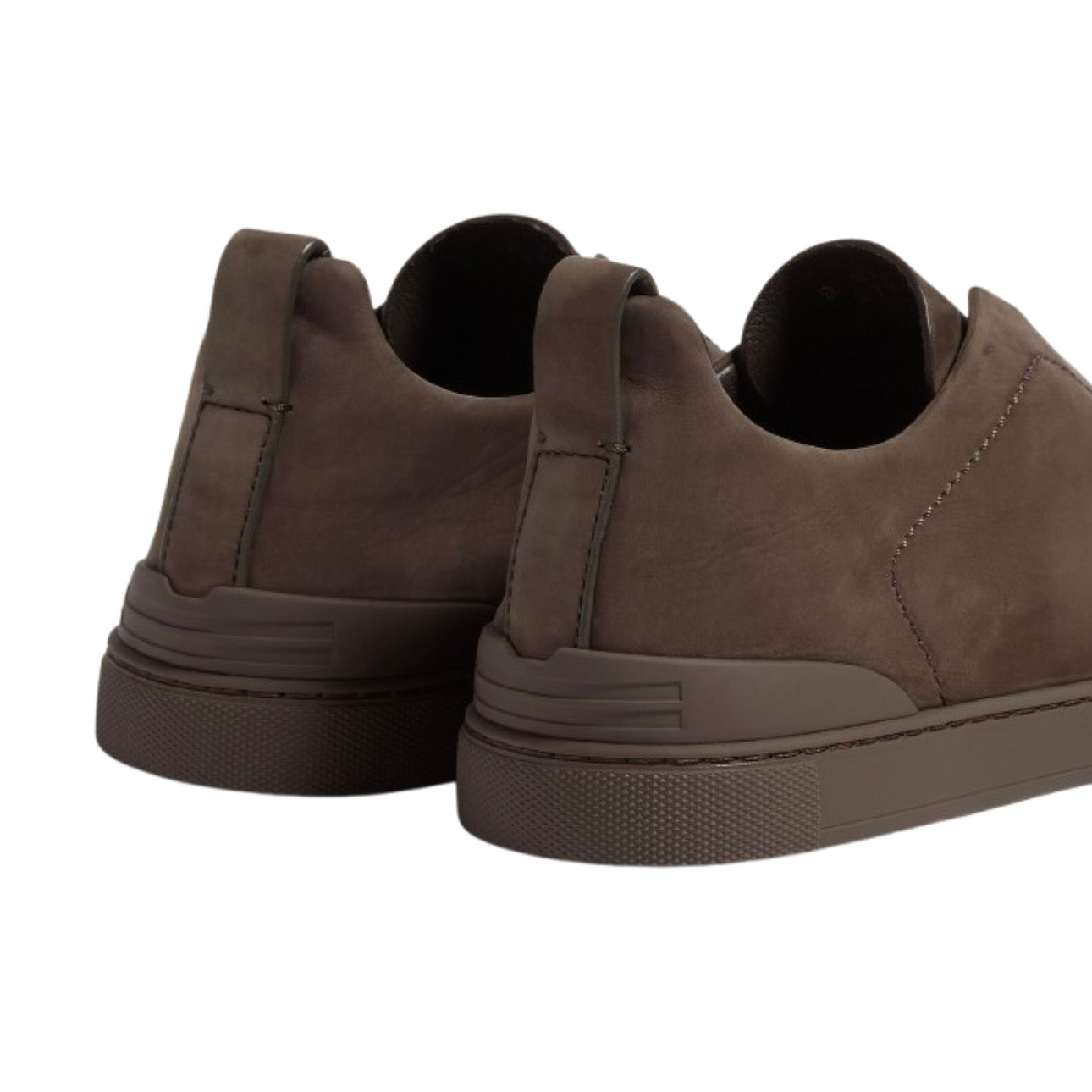 DARK TAUPE TRIPLE STITCH™ SECONDSKIN NUBUCK SNEAKERS Dark Taupe
