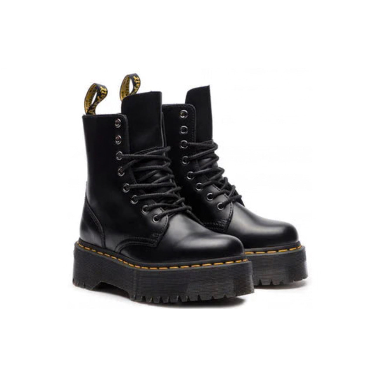 Dr. Martens Jadon Platform Boots Black Smooth Leather