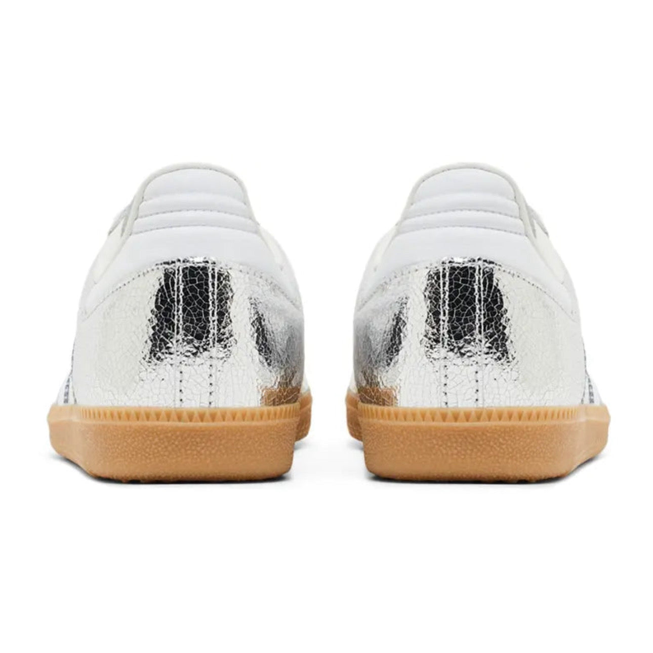 Adidas Samba OG Silver Metallic Cracked Leather